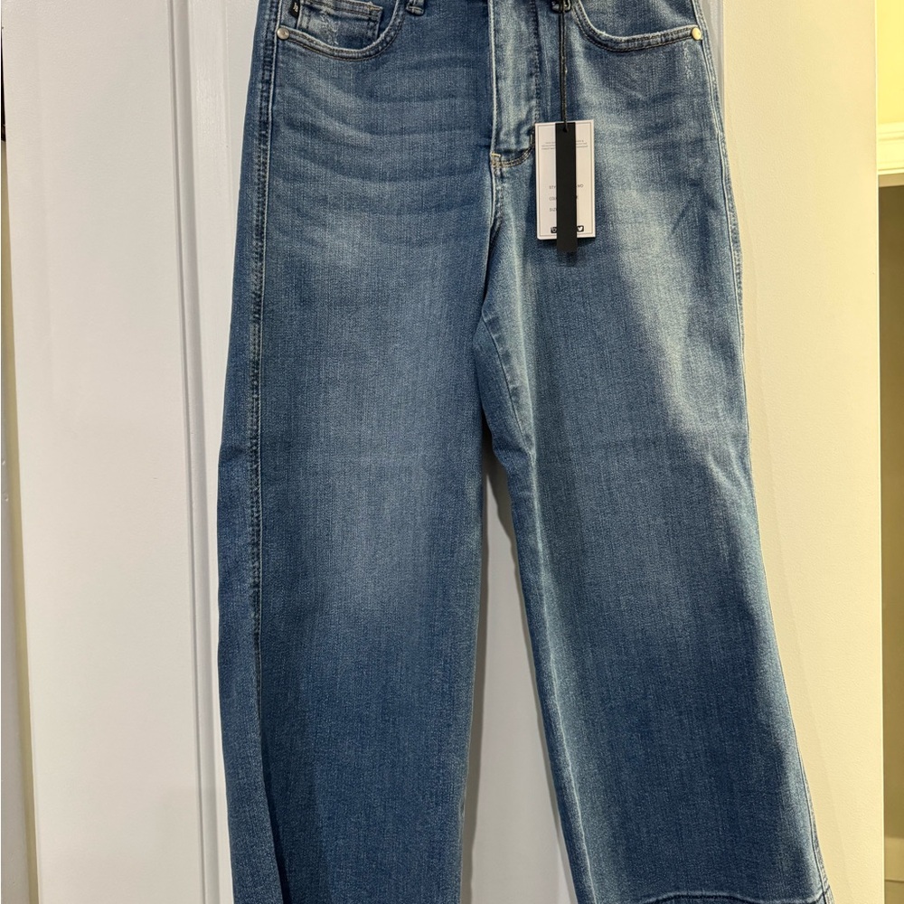 Judy Blue High Waist Wide Crop Jeans
